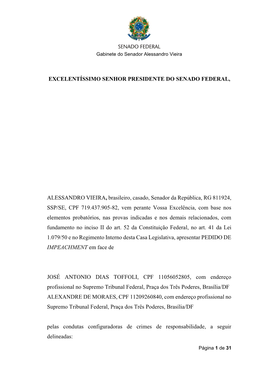 Gabinete Do Senador Alessandro Vieira Página 1 De 31