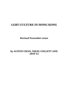 2. LGBT Culture in Hong Kong