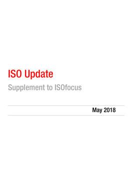 ISO Update Supplement to Isofocus