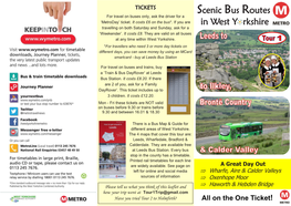 Scenic Bus Routes in West Y Rkshire