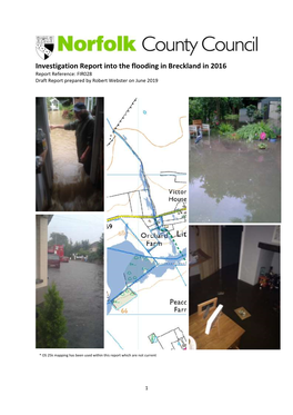 Investigation Report Into the Flooding in Breckland in 2016 Report Reference: FIR028 Draft Report Prepared by Robert Webster on June 2019