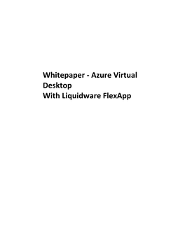 Azure Virtual Desktop with Liquidware Flexapp