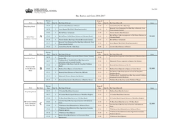 Bus Routes and Costs 2016-2017