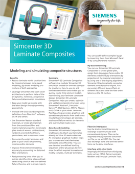 Simcenter 3D Laminate Composites Exchange to Communicate with Randomly Oriented Short Fibers, Enables You to Attach Your Laminates Composites Designers