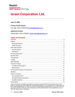 Israel Corporation Ltd
