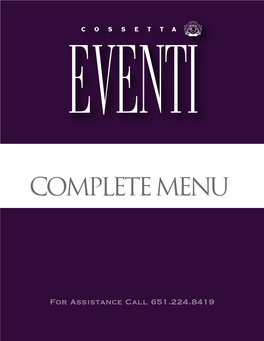 Complete Menu