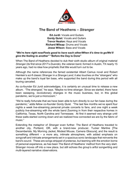 The Band of Heathens – Stranger