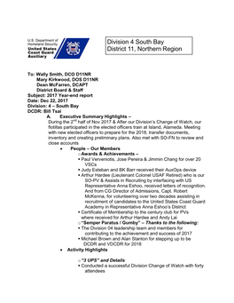 Division 4 South Bay District 11, Northern Region