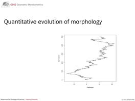 Quantitative Evolution of Morphology