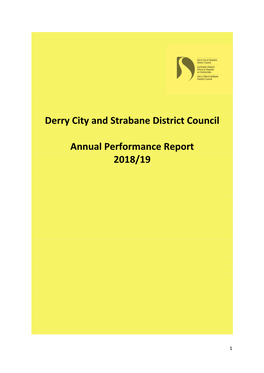 Derry City and Strabane District Council Annual Performance