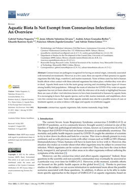 Aquatic Biota Is Not Exempt from Coronavirus Infections: an Overview