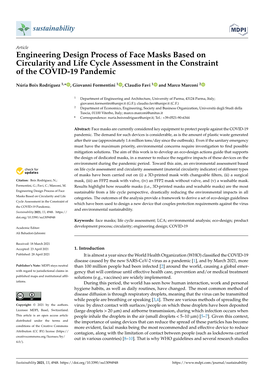 Engineering Design Process of Face Masks Based on Circularity and Life Cycle Assessment in the Constraint of the COVID-19 Pandemic