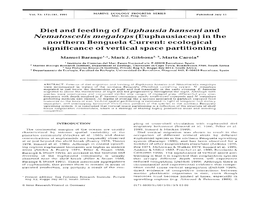 Nematoscelis Megalops (Euphausiacea) in the Northern Benguela Current: Ecological Significance of Vertical Space Partitioning