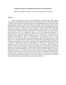 Engineered Heusler Compound Heterostructures and Superlattices