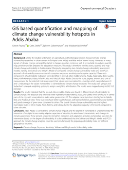 GIS Based Quantification and Mapping of Climate Change Vulnerability