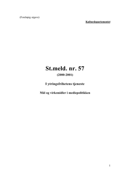 St.Meld. Nr. 57 (2000-2001)