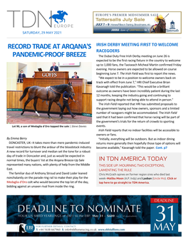 Tdn Europe • Page 2 of 14 • Thetdn.Com Saturday • 29 May 2021