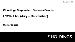 FY2020 Q2 (July – September)