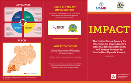 USAID RHITES-SW IMPLEMENTERS WHERE to FIND US REACH APPROACH the United States Agency for International Development's Regional