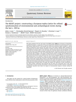 The RESET Project: Constructing a European Tephra Lattice for Reﬁned Synchronisation of Environmental and Archaeological Events During the Last C