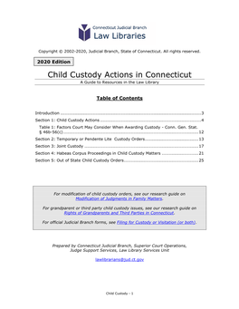 Child Custody in Connecticut