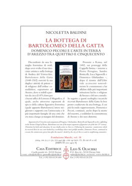La Bottega Di Bartolomeo Della Gatta Domenico Pecori E L’Arte in Terra D’Arezzo Tra Quattro E Cinquecento