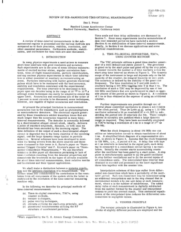 REVIEW of SUB-NANOSECOND T&E-INTERVAL MEASUREMENTS* Dan I. Porat Stanford Linear Accelerator Center Stanford University