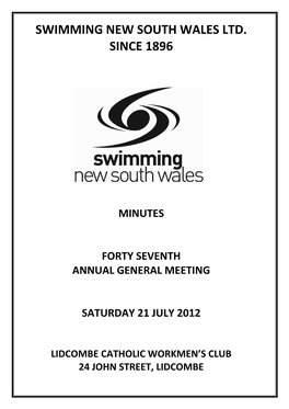 Minutes 47Th Annual General Meeting