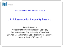 LIS: a Resource for Inequality Research