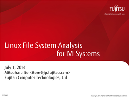 Linux File System Analysis for IVI Systems