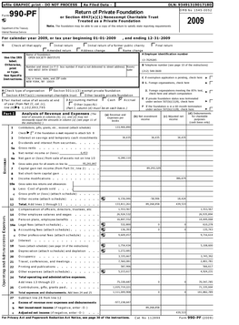 Return of Private Foundation OMB No 1545-0052 Gm Or Section 4947(A)(1) Nonexempttreated Ascharitable a Private Trust Foundation Note