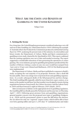 What Are the Costs and Benefits of Gambling in the United Kingdom?