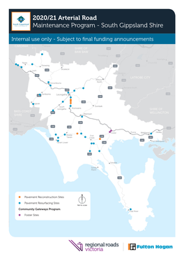 2020/21 Arterial Road Maintenance Program - South Gippsland Shire