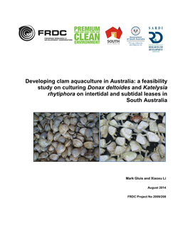 Developing Clam Aquaculture in Australia