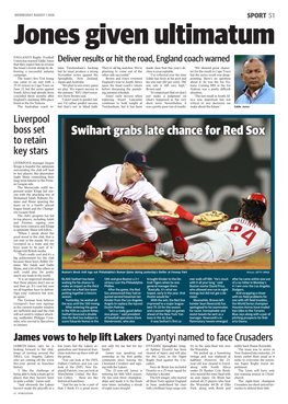 Swihart Grabs Late Chance for Red Sox to Retain Key Stars