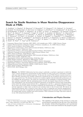 Search for Sterile Neutrinos in the Muon Neutrino Disappearance