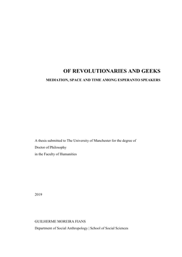 Of Revolutionaries and Geeks