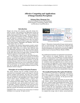 Affective Computing and Applications of Image Emotion Perceptions