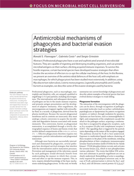 Antimicrobial Mechanisms of Phagocytes and Bacterial Evasion Strategies