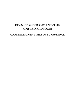 France, Germany and the United Kingdom