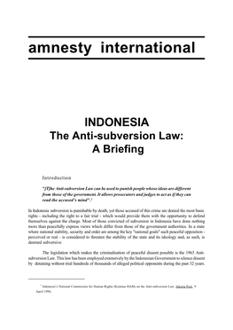 ASA 21/03/97 Indonesia: the Anti-Subversion