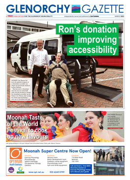 MARCH 2021 Ron’S Donation Improving Accessibility