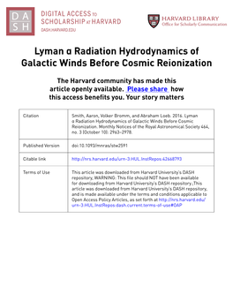 Lyman Α Radiation Hydrodynamics of Galactic Winds Before Cosmic Reionization