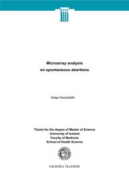 Microarray Analysis on Spontaneous Abortions