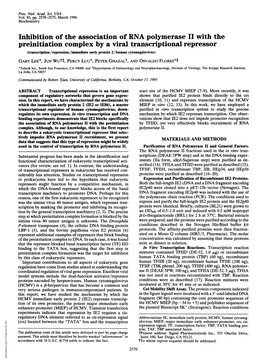 Preinitiation Complex by a Viral Transcriptional Repressor