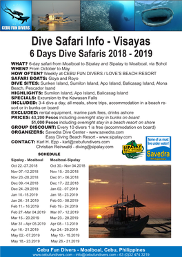 Dive Safari Info