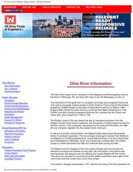 USACE Ohio River Information