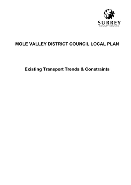 Existing Transport Trends and Constraints (March 2017)