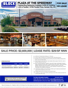 29/Sf Nnn Plaza at the Speedway