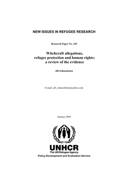 Witchcraft Allegations, Refugee Protection and Human Rights: a Review of the Evidence